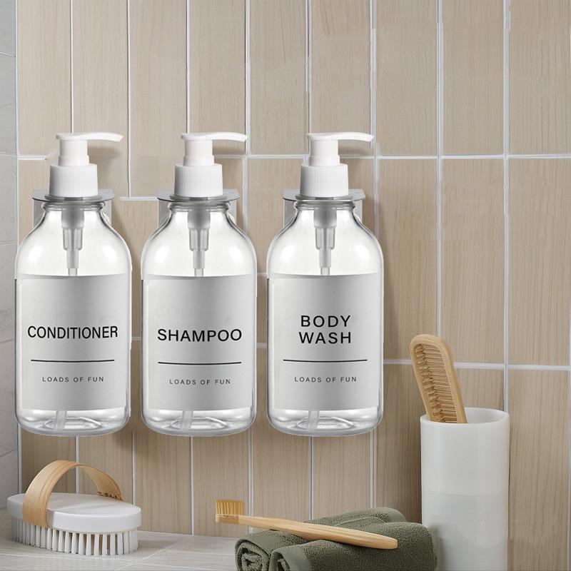 Диспенсер для шампуня и кондиционера настенный 500 мл многоразовый флакон для мыла для ванны лосьон для душа мыло дозатор для ванной комнаты