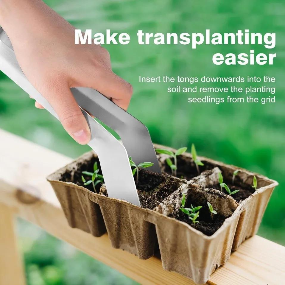 Stainless Steel Tree Spade Transplanter Heavy Duty Nursery Gardening Tool for Digging Moving Planting Shrubs Flowers