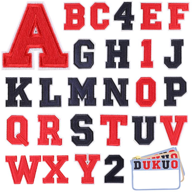 Нашивки с английским алфавитом и цифрами Duoku для одежды и школьной формы