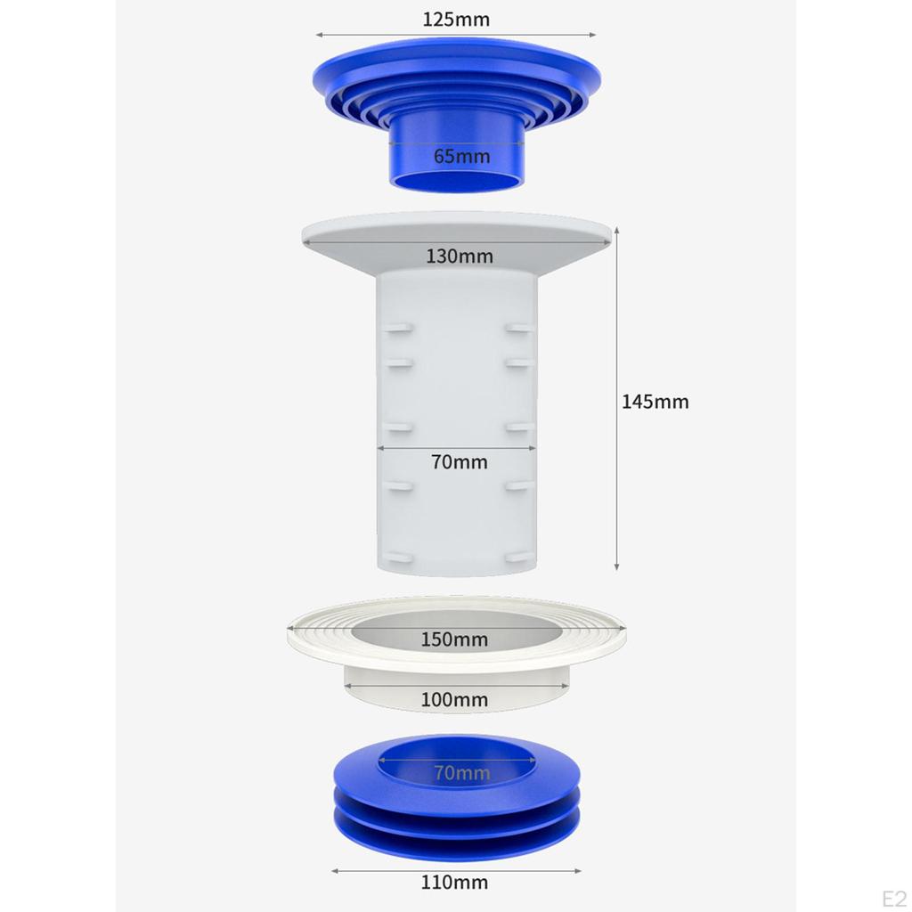 Toilet Odor Prevent Plug Flange Seal Washer Ring Leakproof Blocking Device for Bathroom