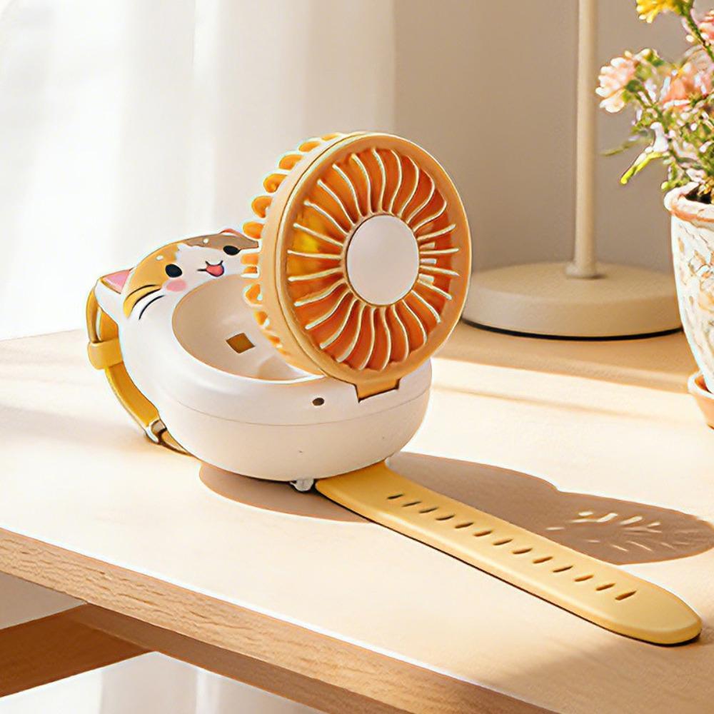 Quiet Operation Wearable Wrist Fan Adjustable Strap Portable Mini Fan Outdoor Activity