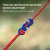 4Pcs Camping Ropes Outdoor Reflective Tent Rope Reinforced Windproof Ropes With Buckle For Tent Tarp Canopy Accessories