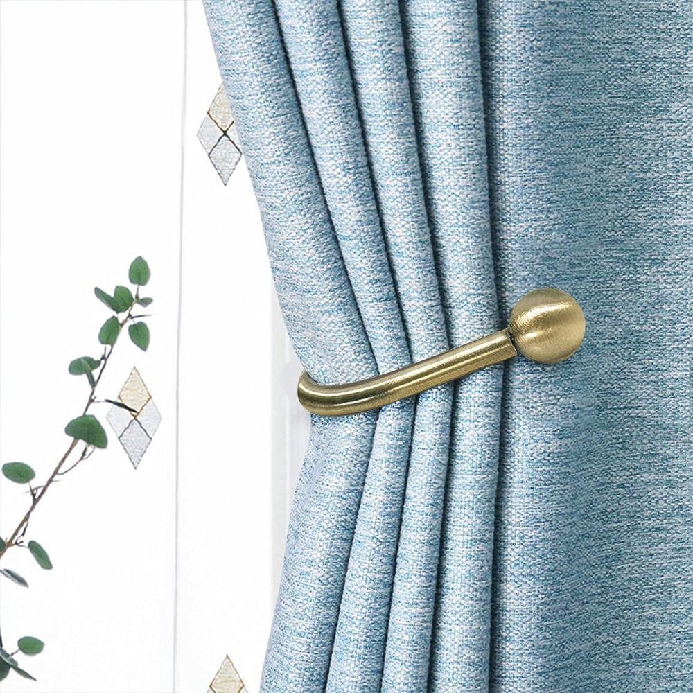 4 pcs Aluminium Alloy Metal Curtain Holdbacks U-bend Curtain Fixing Hook  Curtain