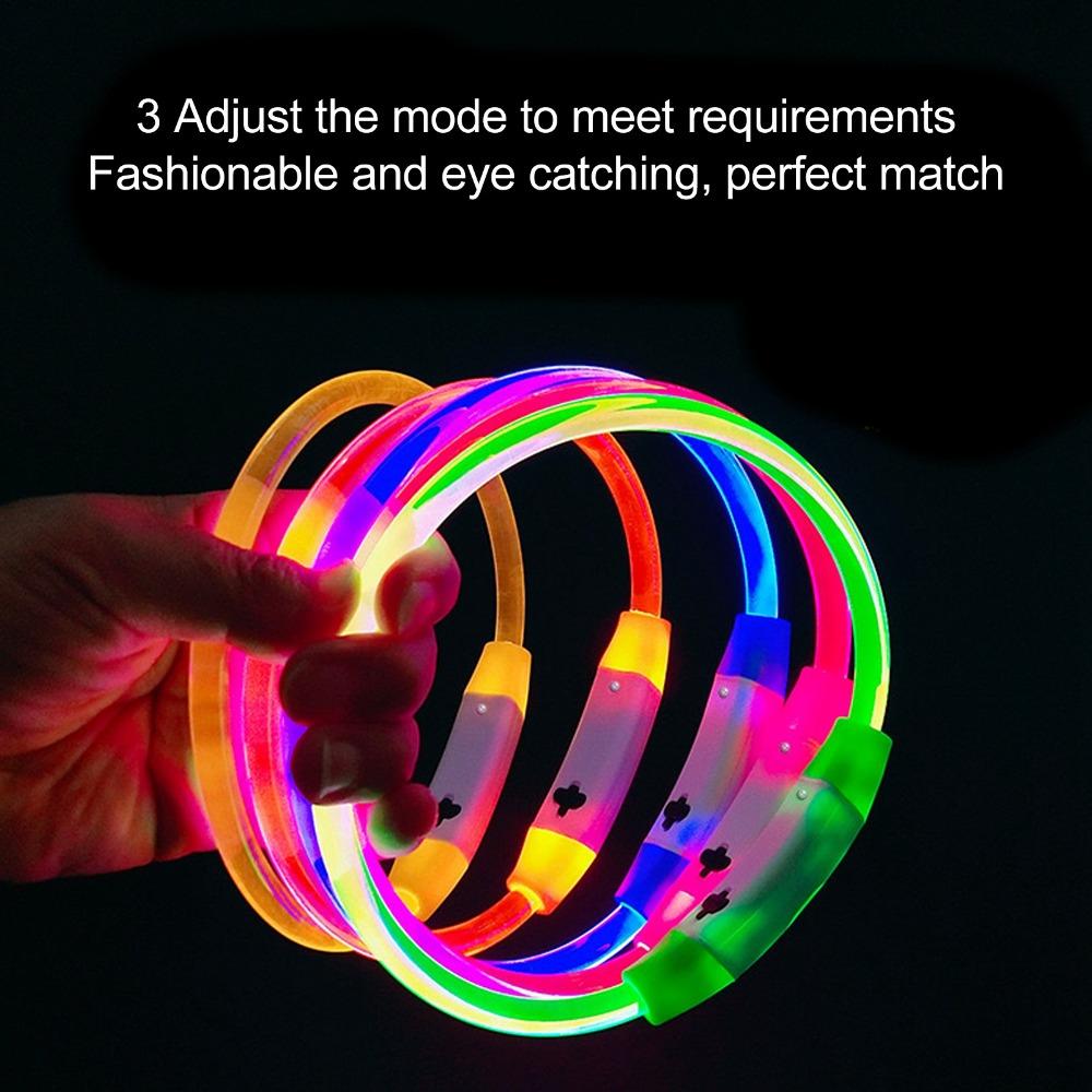 Cuttable Pet Collar Tube Shape Light Collar Anti Lost LED Collar Night Outdoor