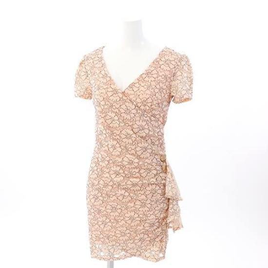 GRAXIA Cabaret Mini Tight Hostess Cabaret Lounge Short Side Size XL Dress, Dress, Cache-Coeur, Dress, Dress, Club, Dress, Sleeves, Lace, Gathered,