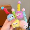 Creative Cute Plush Hair Clip Female Style Colorful Twist Stick Small Monster Furry Ball Hairpin Cartoon Funny Cutesy Headwear