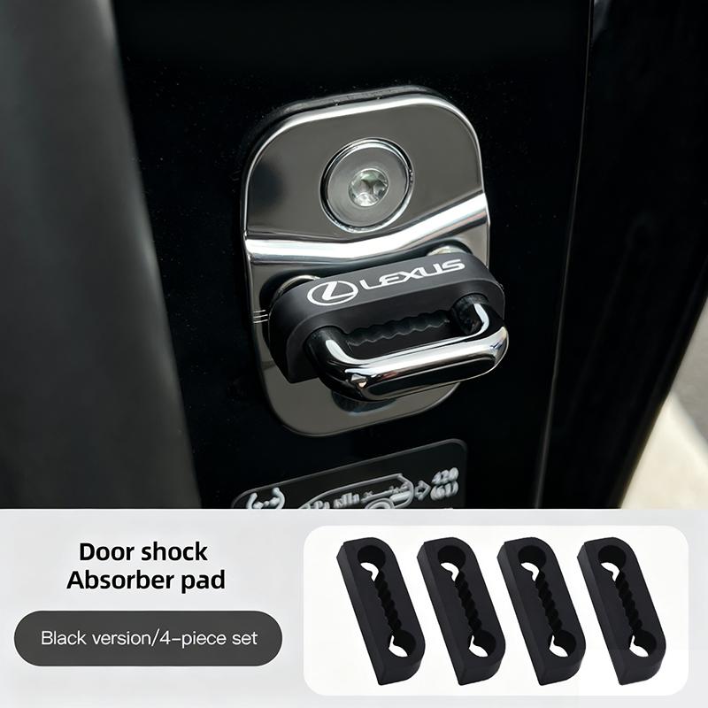 crdhnz1 4Pcs Car Door Lock Buckle Protective Cover Shock Absorber For Lexus Ct200h IS300h  RX400h RX350 RC RX450h GS RX RX270 NX300h UX