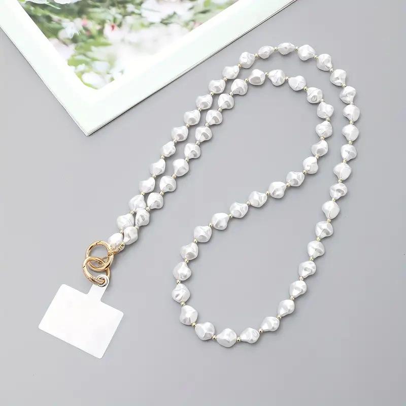 Pearl Mobile Phone Chain Necklace - Crossbody Lanyard for Women