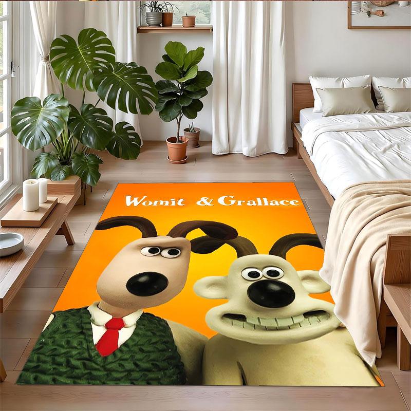 Crystal Velvet Rug Soft Non Slip Indoor Floor Mat Home DecorWallace & Gromit