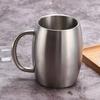 Stainless Steel Beer Mug Double Wall Insulation Thermal Cup Portable Coffee Cup with Handle