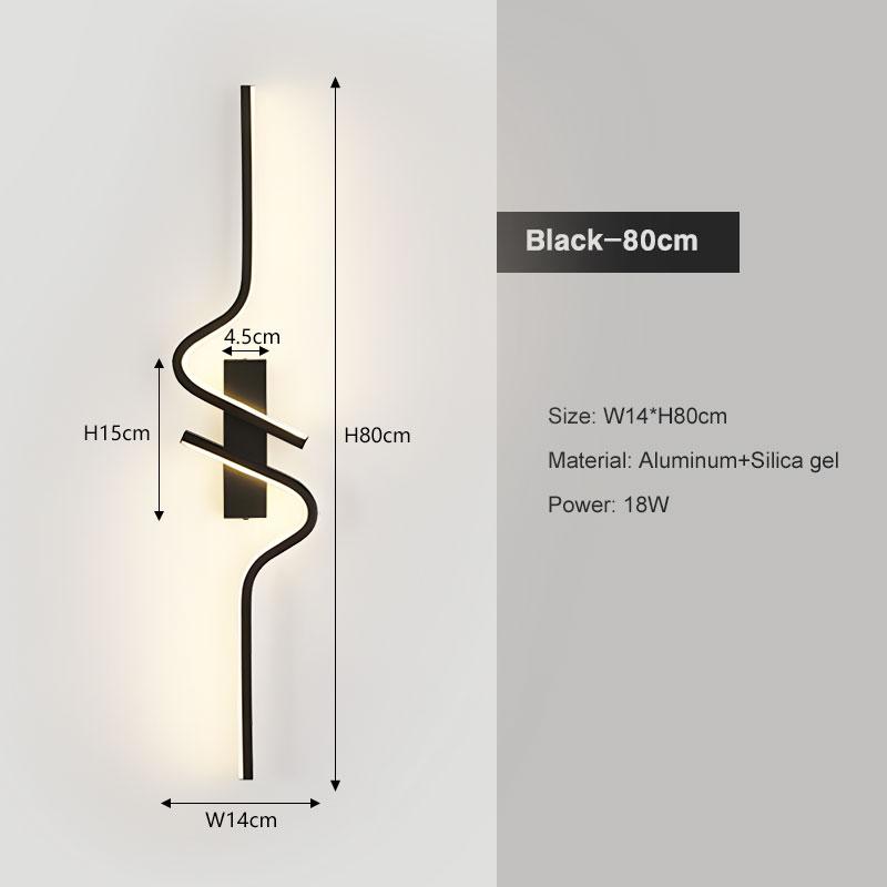 Современные светодиодные настенные светильники, настенные светильники для дивана, фоновые внутренние черные светодиодные настенные светильники, лестницы, домашний интерьер, лампа AC85-265V