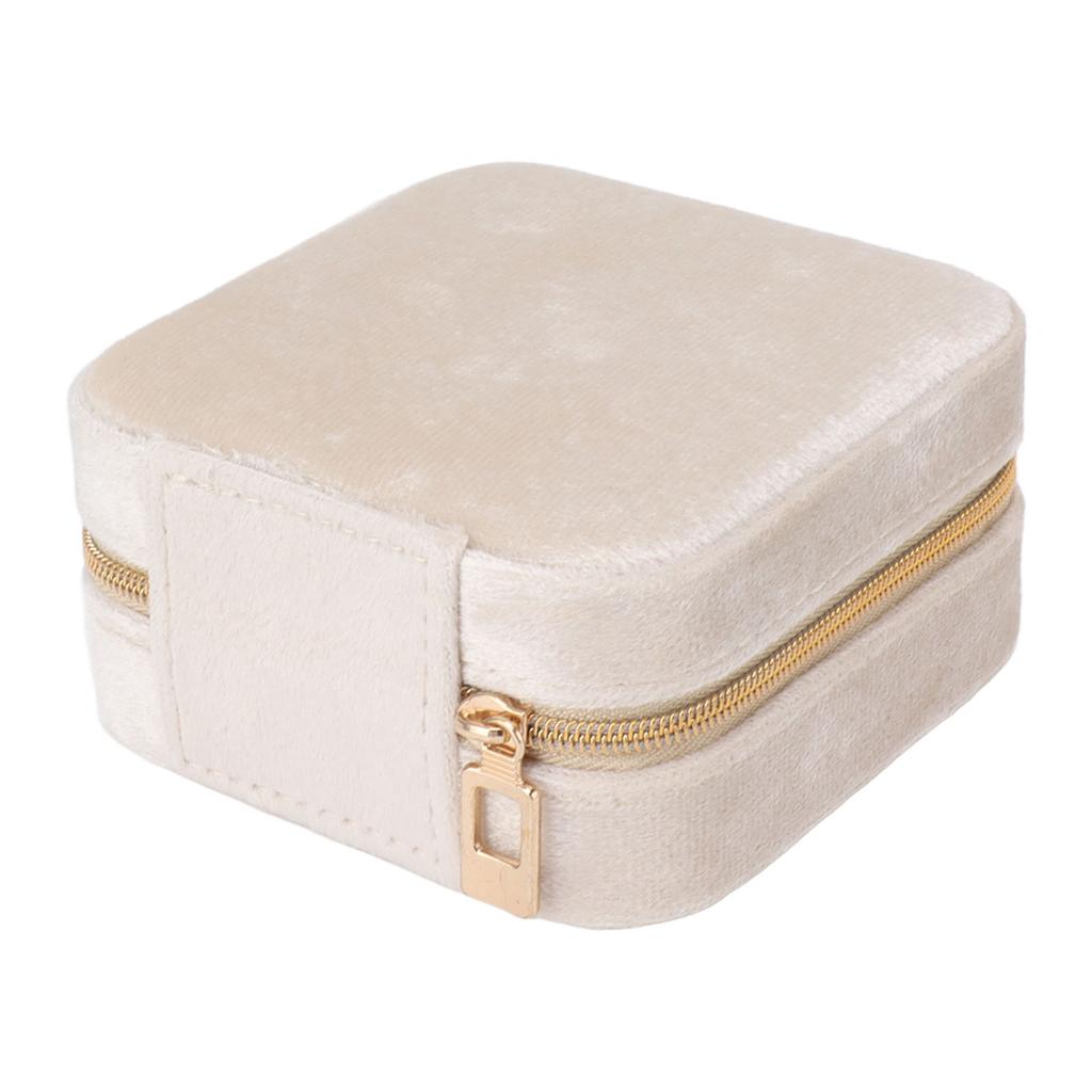 Velvet Travel Jewelry Box Organizer 2 Layer Small Portable Storage Case 2 Layer for Necklaces Rings
