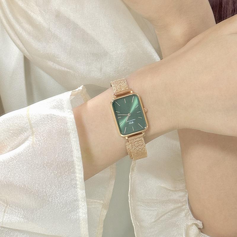 DANIEL WELLINGTON Европейские и американские часы для женщин, часы, кварцевый механизм, ремешок из нержавеющей стали, 20*26 мм, белый циферблат, женские DW00100431