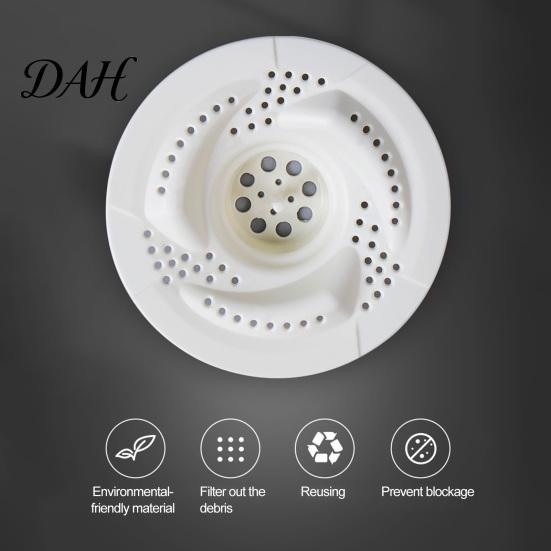 Shower Room Drain Insert 2PCS Swirl Design Floor Drain, Anti-Odor Core One-Piece Durable Odor Block Seal Structure Hair Catcher, Efficient Drainage
