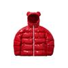 Короткая куртка-пуховик с капюшоном от Li Ning X Disney Collaboration, зимняя женская куртка цвета киноварно-красного AYMP144-2