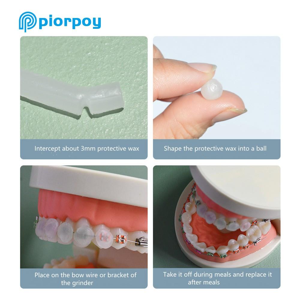 PIORPOY 10Box Dental Orthodontic Wax Strips for Teeth Braces Wearer Aligners Ortho Wax Dentistry Accessories Oral Care Tools