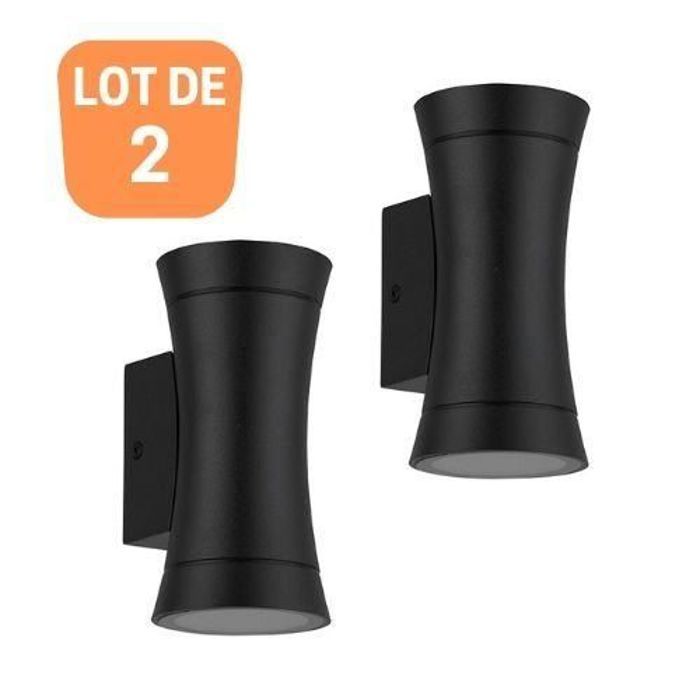 Set of 2 MULIER 2x35W GU10 Outdoor Wall Lights