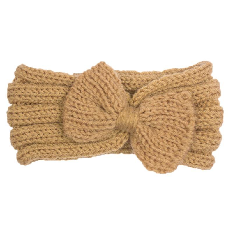 Autumn and Winter Baby Wool Headband, Baby Solid Color Comfortable Bow Hair Accessories, Children's Headband