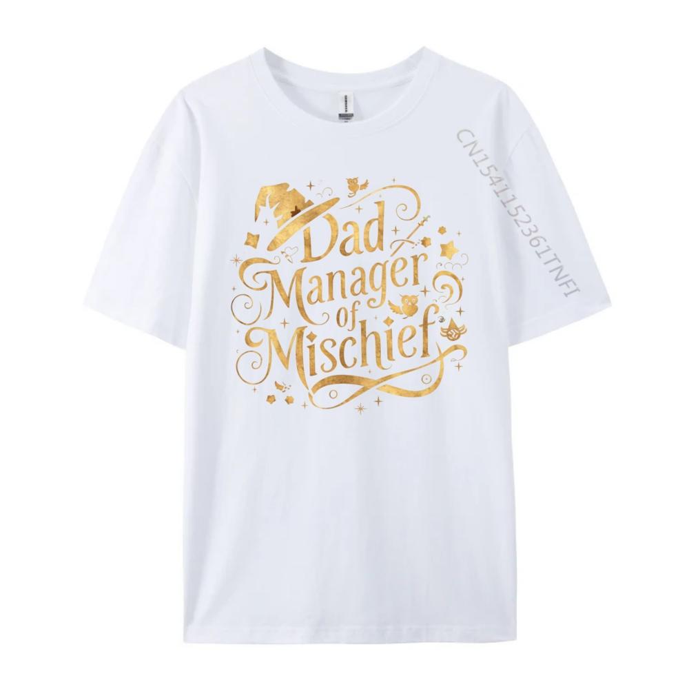 Funny Men Magical Dad Manager Of Mischief 3d Printed T Shirts Graphic Short Sleeve Printed Harajuku Brand Clothing