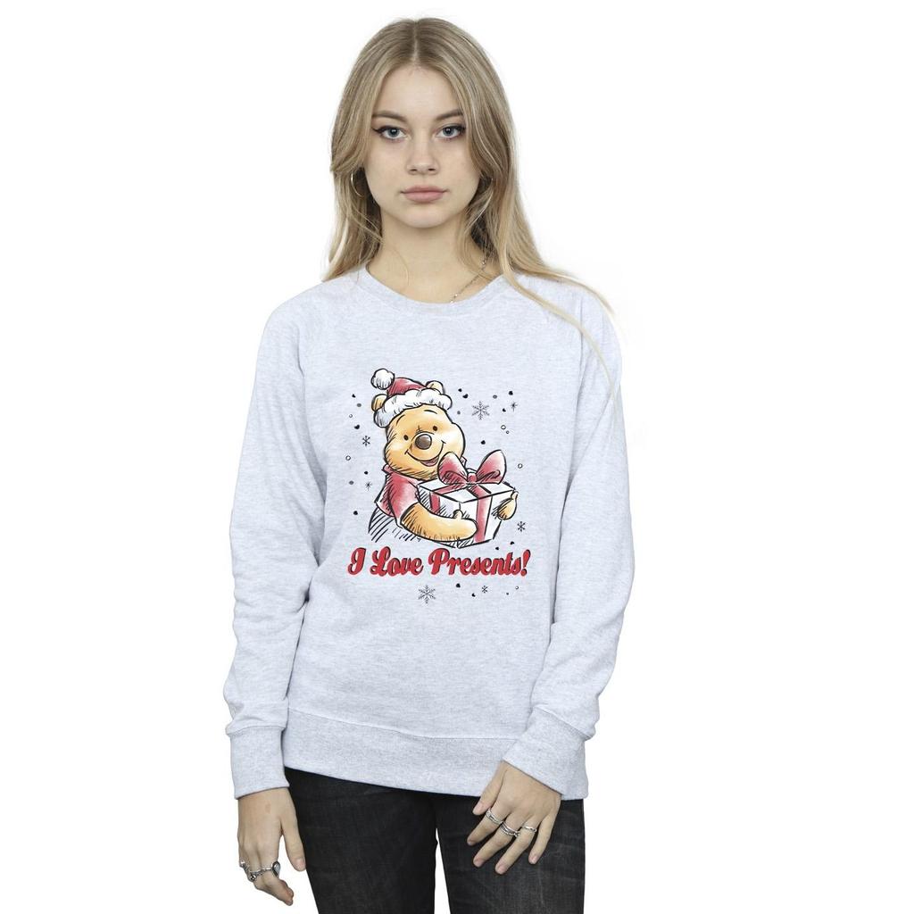Disney Womens/Ladies Winnie The Pooh Love Presents Sweatshirt