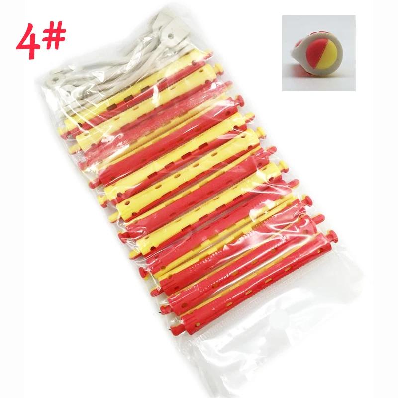 12pcs Hair Perm Rods Heatless Hair Curling Rollers Perming Rods Curlers Cold Wave Rods Flexible For Women Long Short Hair