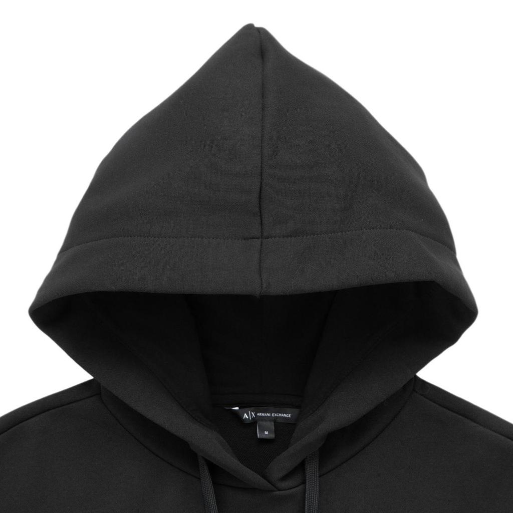 Emporio Armani FW24 Однотонная толстовка с узором-логотипом, с длинным рукавом, женская, черная 6DYM61-YJFYZ-1200