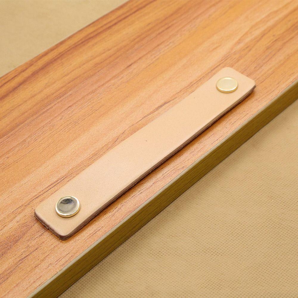 Soft Leather Handle Brown Door Knobs Classic Cabinet Pulls Kitchen
