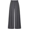 MO&Co. Wool-Blend Pleated High-Waist Wide-Leg Trousers