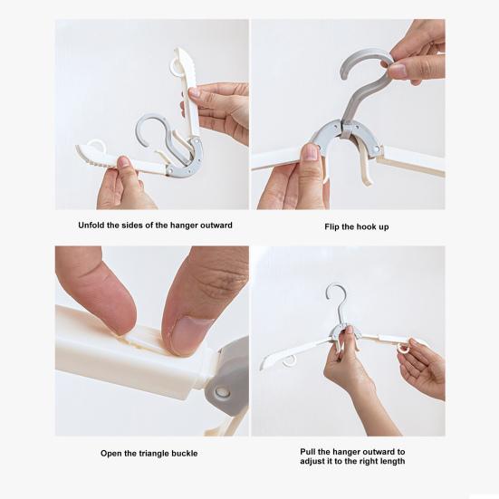 Удобная вешалка для одежды с двойным крючком, немаркирующая вешалка для сухой одежды, не оставляющая следов, дорожные принадлежности, крючок для одежды