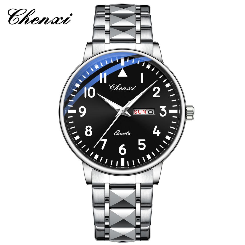 Новые кварцевые часы для мужчин из нержавеющей стали, водонепроницаемые, светящиеся, с календарем, деловые мужские часы Regalos Para Hombres