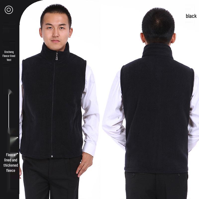 Осень/Зима Рабочая одежда: Флисовый жилет волонтера с принтом логотипа и вышивкой