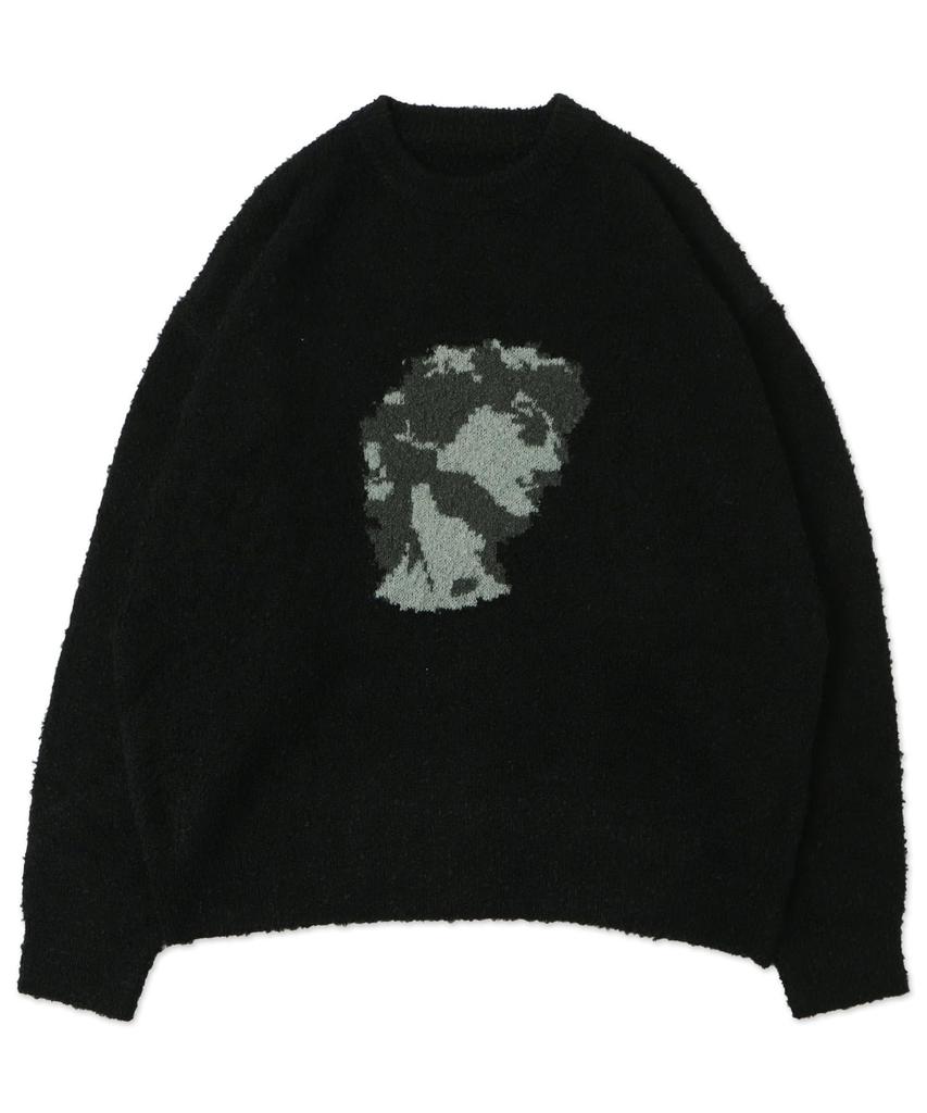 WEGO Пуловер из жаккардового трикотажа Весна Большой корейский размер Черный топ, Одежда, Логотип, Силуэт, Стиль, Повседневный, Подарок, Презент, Мужской, L,