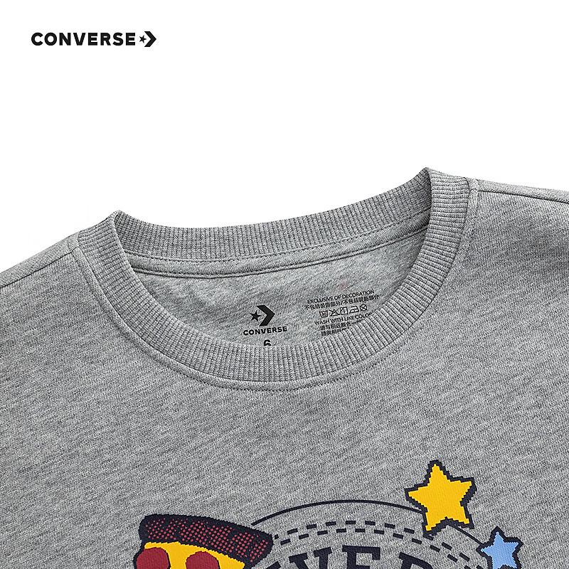 Converse Унисекс Детская флисовая толстовка с игривым принтом