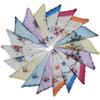 3pcs Floral Handkerchief Towels 30*29cm Elegant Vintage Classic Cotton Hanky Summer Portable Women Daily Hand Towel