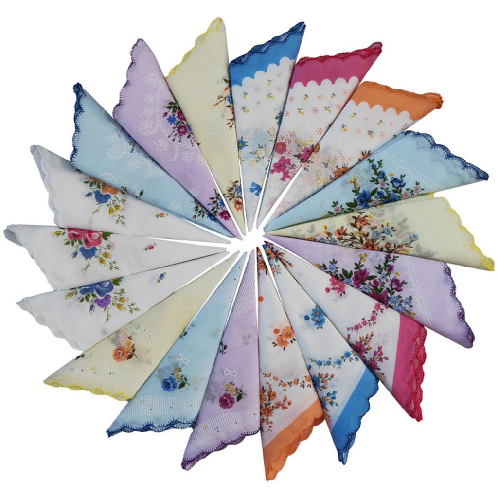 3 шт. Цветочные носовые платки полотенца 30*29 см элегантный винтажный классический хлопковый носовой платок летний портативный женский повседневный полотенце для рук