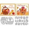 Autumn Theme Carbon Steel Cutting Dies Stencils for DIY Scrapbooking Photo Album Decorative Embossing Paper Card Leaf 89~109x159x0.8mm 2pcs/set