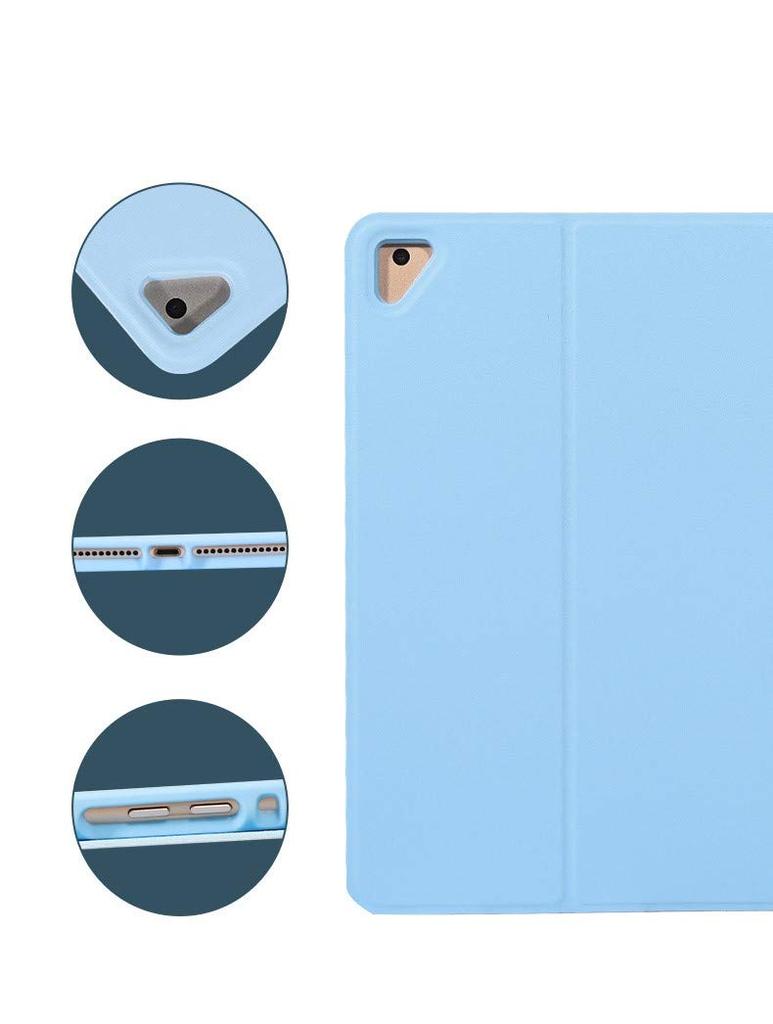 Цветной чехол-клавиатура с тачпадом и держателем для стилуса для iPad 5-го и 6-го поколения, съемная магнитная беспроводная Bluetooth-клавиатура и совместимый