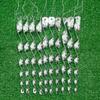 Reflective Bird Repellent Hanging Rods 10Pcs 360 Rotating Silver for Eaves Roof Garden Window Bird Deterrent