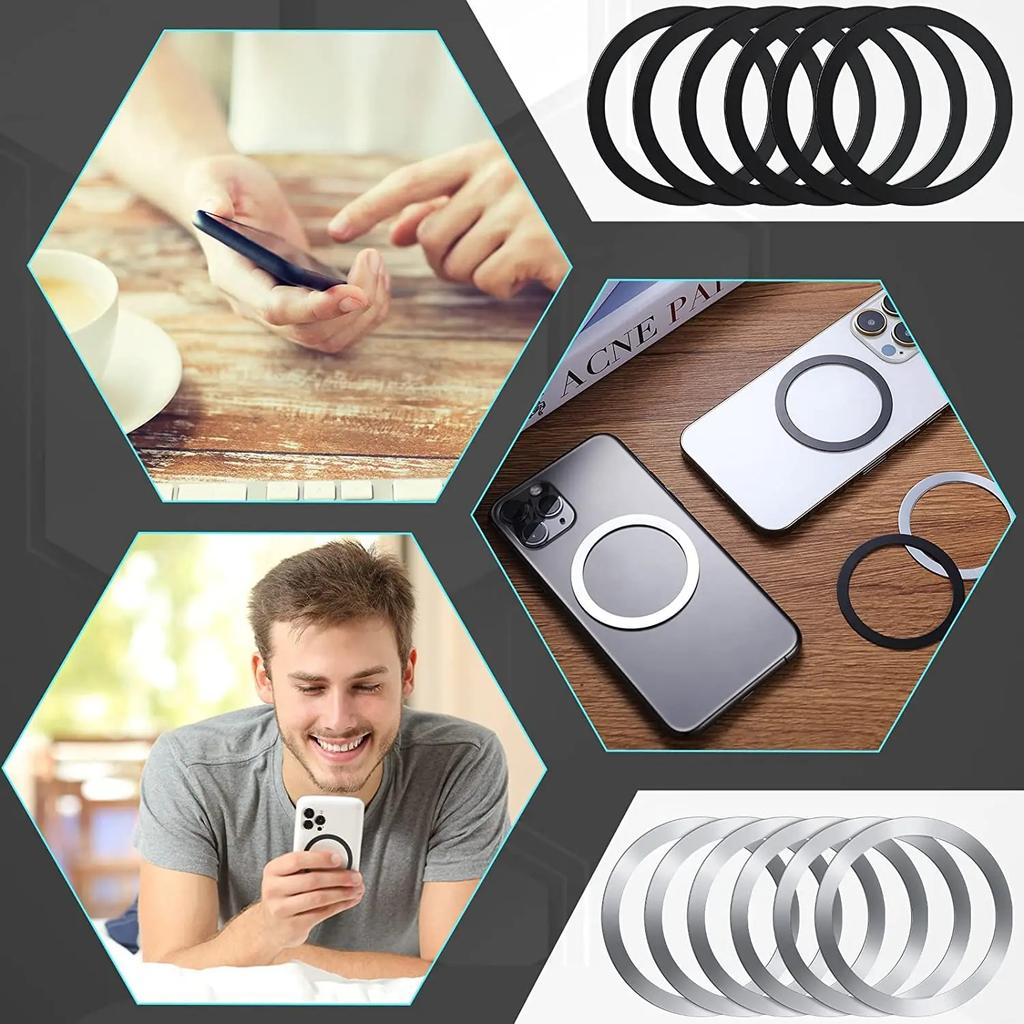 5/10 шт. для Magsafe Магнитное кольцо-пластина Универсальная металлическая наклейка Поддержка беспроводной зарядки Металлическая пластина для магнитного автомобильного держателя
