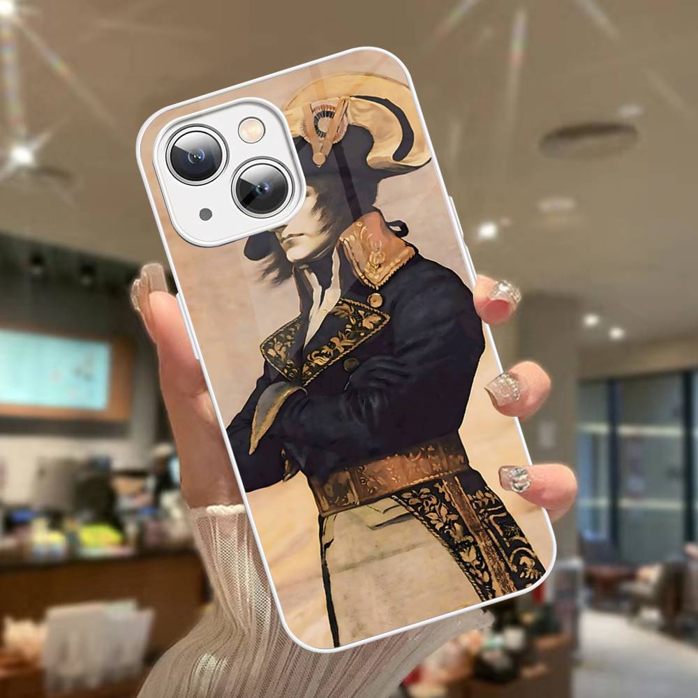 Закаленное стекло с изображением Наполеона Бонапарта для iPhone 14 13 12 11 Pro Mini XS MAX 14Plus X XS XR Чехол