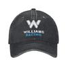 Кепка Williamsd Racing Team из потертого хлопка, головной убор для автогонок для мужчин и женщин, летняя, без структуры, мягкая кепка