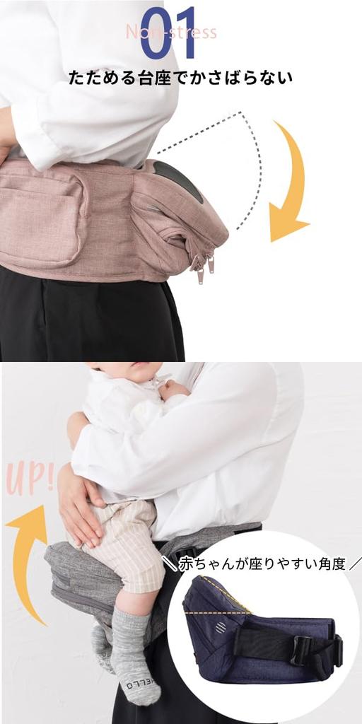 Складное детское сиденье napnap Hip Seat 20 кг для ношения на одном плече Piggyback Предотвращение перегрева Предотвращение теплового удара Дышащий переноска для младенцев (Овечий бежевый)