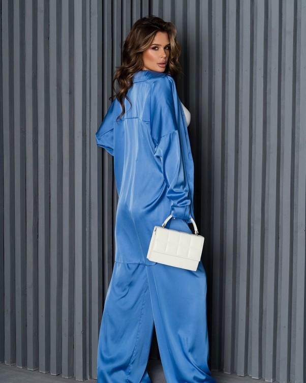 Шелковый костюм в пижамном стиле ISSA Plus