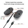 Portable Charging Cable Charger Cable 2 in 1 Controller Charger Wire Length 1 Meter For Switch 2 Joy-Con Controllers
