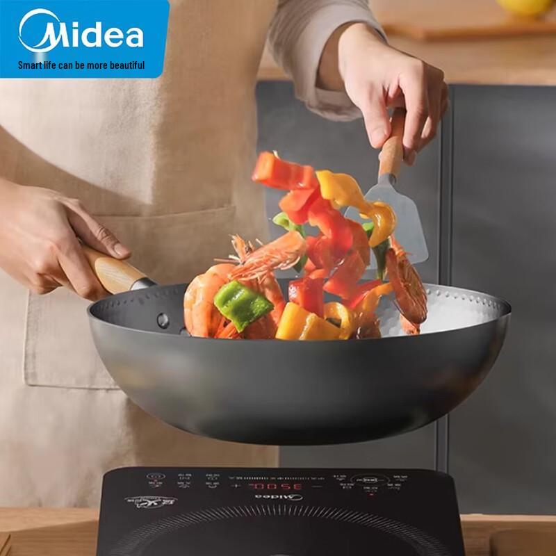 Midea Чугунный вок с плоским дном