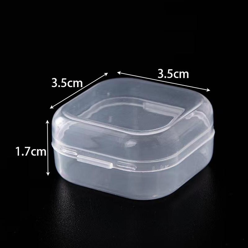 5/10/20 шт. Мини-пластиковая коробка для хранения ювелирных изделий, квадратный прозрачный портативный контейнер для таблеток, держатель для ювелирных изделий, витрина для сережек