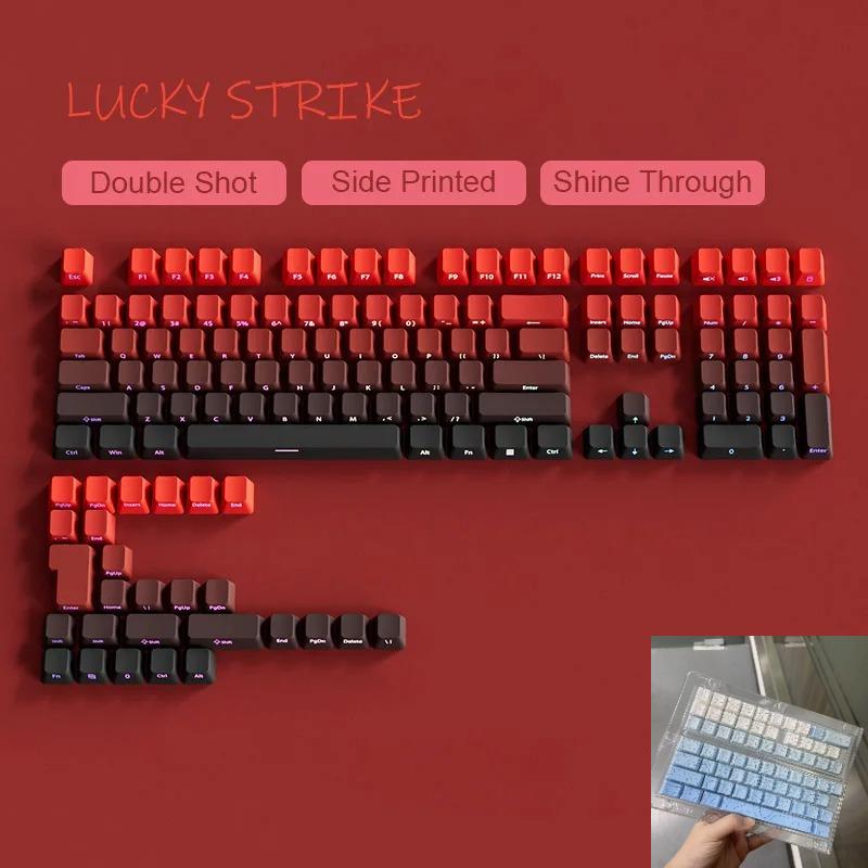 Xiaomi 2026 Keycap for 60/64/84/98/108 Gaming Mechanical Keyboard MX Switch 135 Keys OEM PBT Side Engraved Red and Black Gradient Color