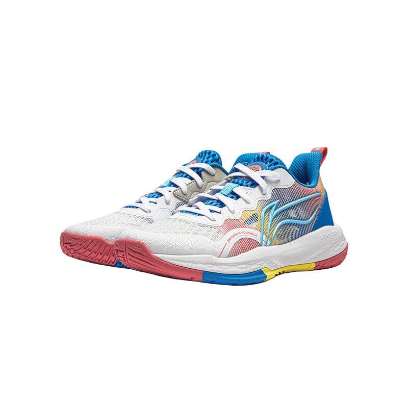 Li Ning Детские кроссовки Long Fist V2 Performance Спортивные Удобные Прочные Дышащие Низкие Баскетбольные кроссовки Детские баскетбольные кроссовки Белые Синие YKBU026-31