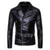Men's Leather Jacket Winter Retro Motorcycle Washed Men's Lapel Men's PU Coat Leather Jacket