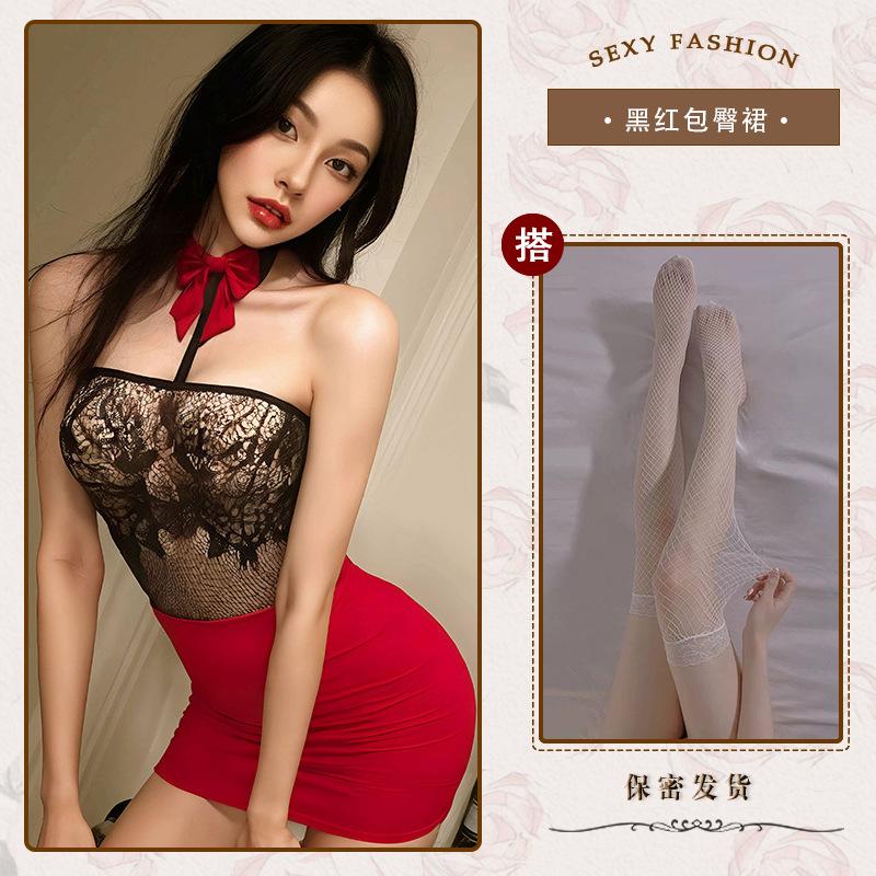 Sexy underwear, sexy suspenders, neck secretary, hip skirt, pure desire wind, nightclub hottie perspective temptation
